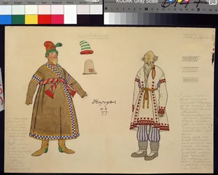 Kostuumontwerp voor de opera De Gouden Haan van Nikolai Rimski-Korsakov