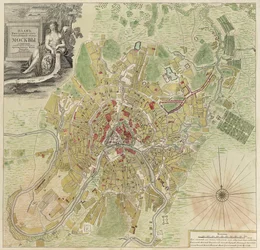 Kaart van Moskou, 1739