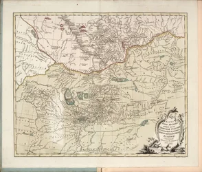 Kaart van de Irtysh-rivier, het zuidelijke deel van het Siberische Gouvernement, 1777
