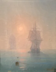 Korvet in de mist, 1886