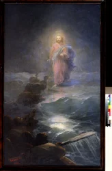 Jezus loopt over het water