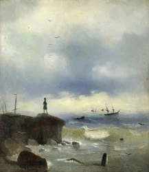 Pushkin kijkt naar de Zwarte Zee