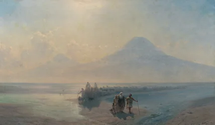 De afdaling van Noach van de berg Ararat