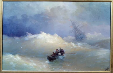 De golf. Schilderij door Ivan Aivazovsky (1817-1900) 1886