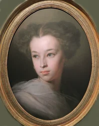 Portret van Natalia Alexandrovna Pushkina, Gravin van Merenberg 1836-1913, Dochter van dichter, 1849