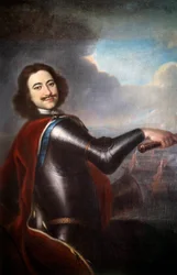 Portret van Peter I de Grote (1672-1725) Schilderij door Ivan Nikitin