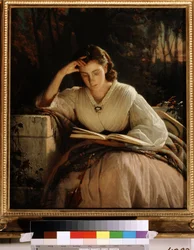 Lezen (portret van de vrouw van de kunstenaar)