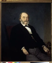 Portret van de schrijver Ivan Gontsjarov