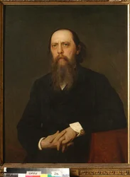 Portret van de schrijver Mikhail Saltykov-Shchedrin (1826-1889)