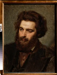 Portret van de kunstenaar A. Kuindzhi