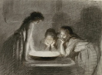 Kerstavond waarzeggerij, 1870s