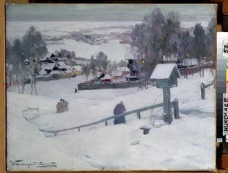 Winteravond, 20e eeuw (olieverf op doek)