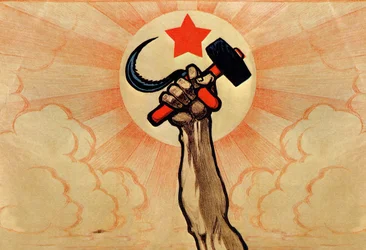 De symbolen van het communisme, 5e verjaardag van de Grote Proletarische Revolutie, 1922