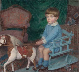 Kind met een Paardenspeeltje, ca. 1925