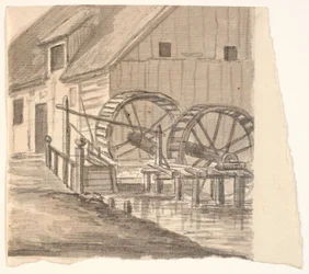 Molenrad en deel van molen