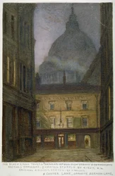 De Black Swan Tavern in Carter Lane, City of London, 1870