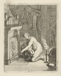 Thetis stopt Achilles in het vuur Scènes uit het leven van Achilles (serie) Vitam et mortem achilli (serie)