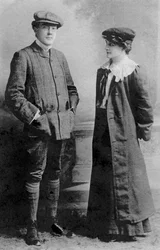 Mabel Hackney en Laurence Irving, 1907