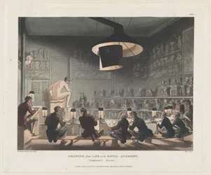 Tekening uit het leven aan de Royal Academy, Somerset House, 1 januari 1808