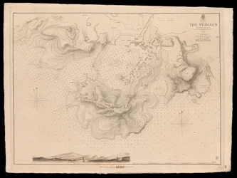 Griekenland, de Peiraeus of Port Drako onderzocht door Commandant Thomas Graves, H.M.S. Beacon 1840