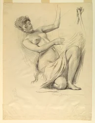 Figurenstudie, Mogelijk voor Koepel van Fabrieken en Vrije Kunsten Gebouw, Wereldtentoonstelling, Chicago, IL