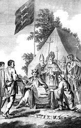 Koning Jan ondertekent Magna Carta, 1215, 18e eeuw