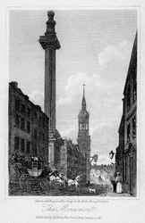 Het Monument, City of London, 1817