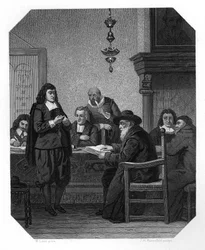 Benedict Spinoza, 17e-eeuwse Nederlandse filosoof, ca. 1870