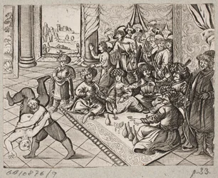 Illustratie voor Adam Olearius, "Persianischer Rosenthal von einem Sinnreichen Poeten Schich Saadi [...]", Schleswig 1660