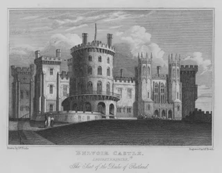 Belvoir Castle, Leicestershire; Het Landgoed van de Hertog van Rutland (gravure)