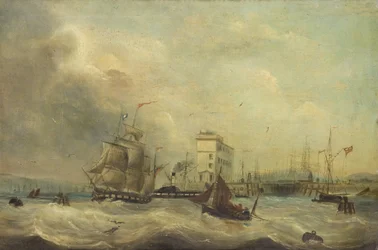 De dokken van Cardiff (Olieverf op doek)