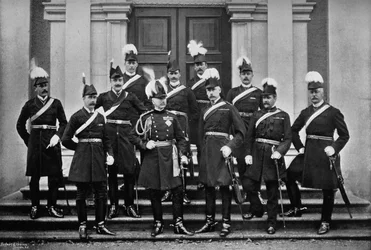Lord Wolseley en de hoofdkwartierstaf in Ierland, 1896