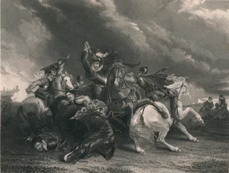 Sir William Russell bij de Slag om Zutphen, 1586, c1830s