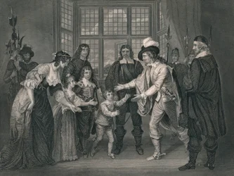 Het Interview van Karel I met Zijn Kinderen, 1649, vroeg-midden 19e eeuw