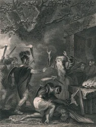 Het bloedbad van de Druïden, midden 19e eeuw