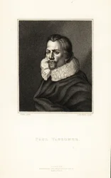 Portret van Paul van Somer, Vlaamse kunstenaar en hofschilder van koning James I van Engeland, circa 1577-1621
