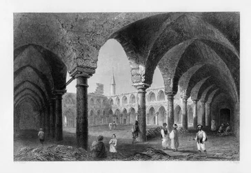 Oude gebouwen in St Jean DAcre Acre, Israël, 1841