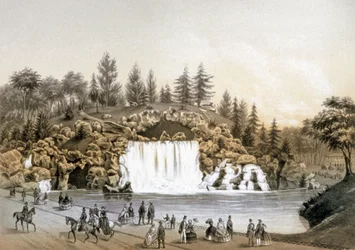 De waterval van Bois de Boulogne, c.1860