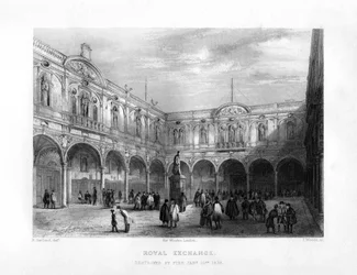 De Royal Exchange, Londen, 19e eeuw