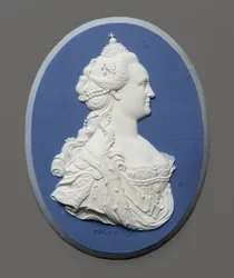 Portretmedaillon van keizerin Catharina II van Rusland, ca. 1775