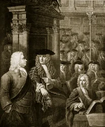 Het Lagerhuis in de administratie van Walpole, illustratie uit 