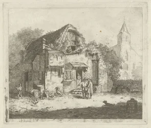 Boerderij bij een kerk