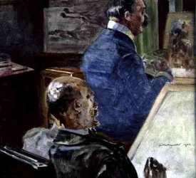 In het atelier van de kunstenaar