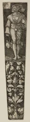 Dolkschede met een Landsknecht