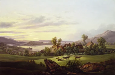 Uitzicht over Bergen vanaf Haukeland