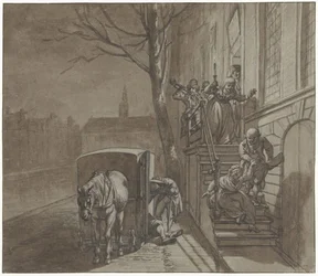 De vrienden vertrekken van het huis van Haazel