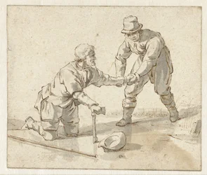 Twee mannen op het ijs