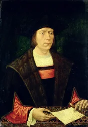 Portret van een man met een brief