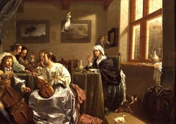 Elegante gezelschap maakt muziek