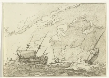 Schepen in een storm